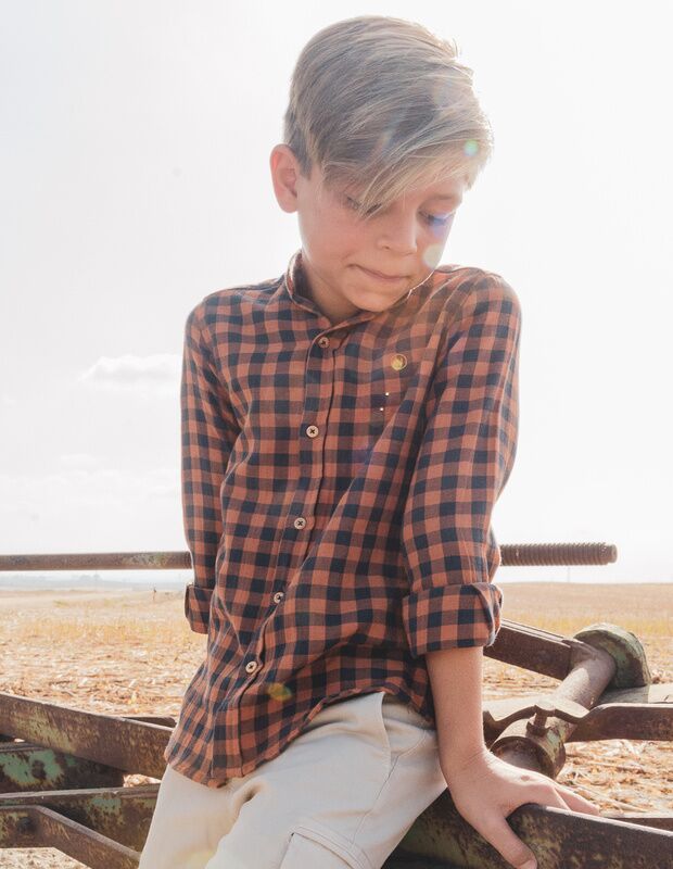 MUSTARD VICHY CHECK SHIRT