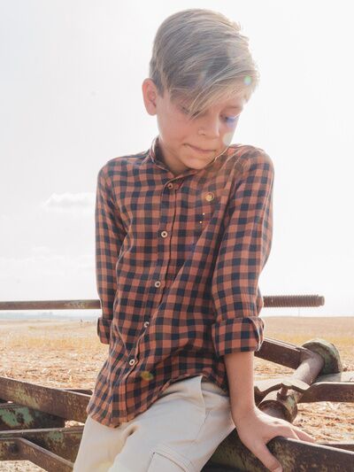 MUSTARD VICHY CHECK SHIRT