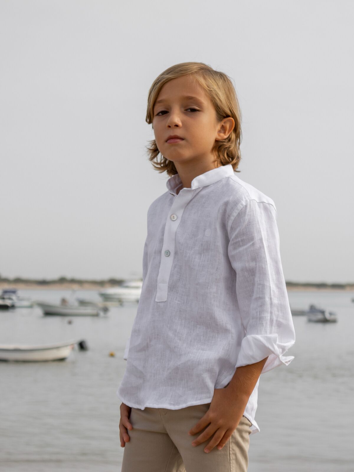 CAMISA POLERA 100% LINO 