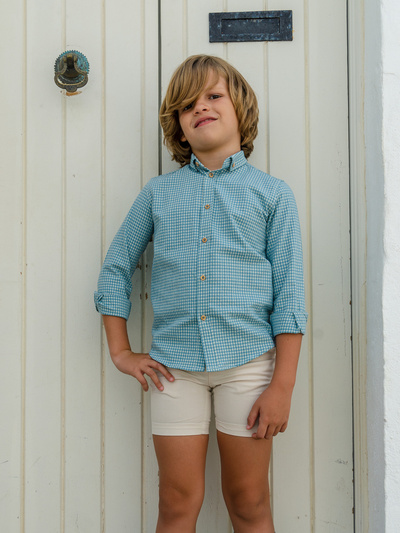 CAMISA NIÑO VICHY DRY GREEN 