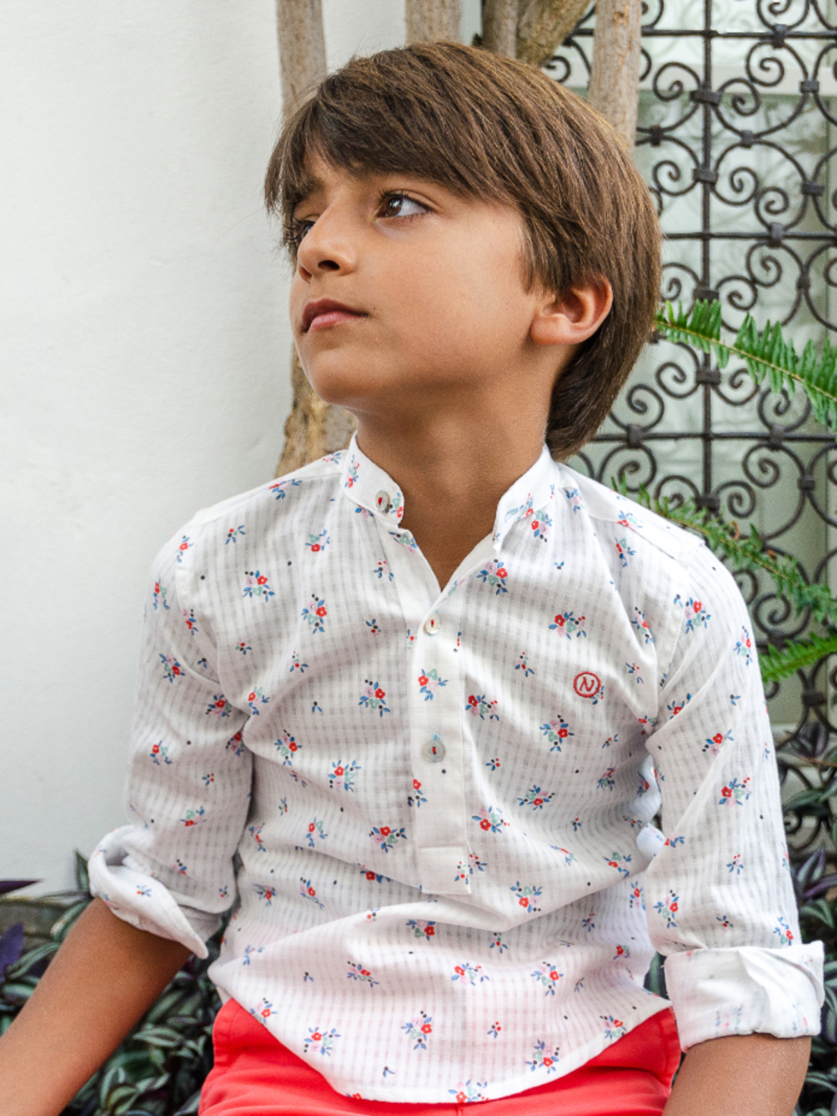 CHILDREN'S SHIRT PRINTED FLOWERS