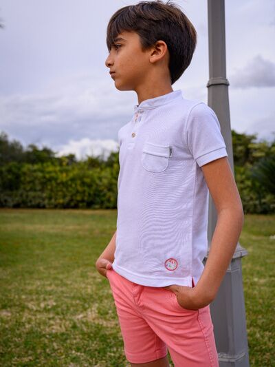 POLO NIÑO MAO WHITE