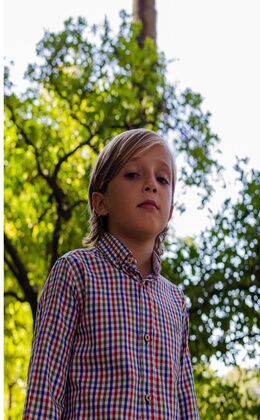 CAMISA NIÑO CUADROS MULTICOLOR