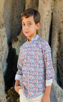 CAMISA FLORES CORAL 