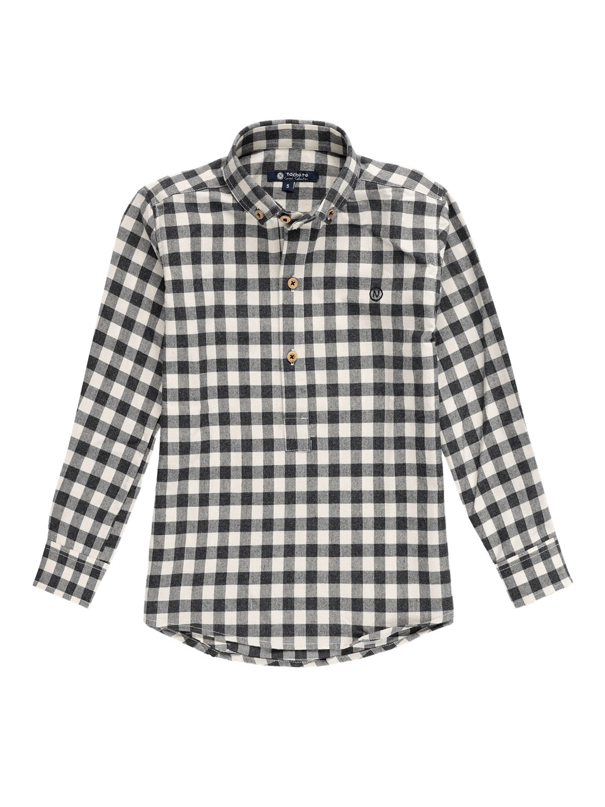 BOY'S BLACK VICHY SHIRT