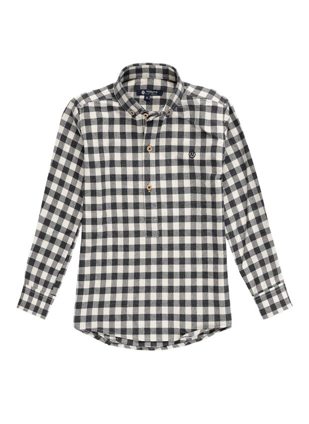 BOY'S BLACK VICHY SHIRT