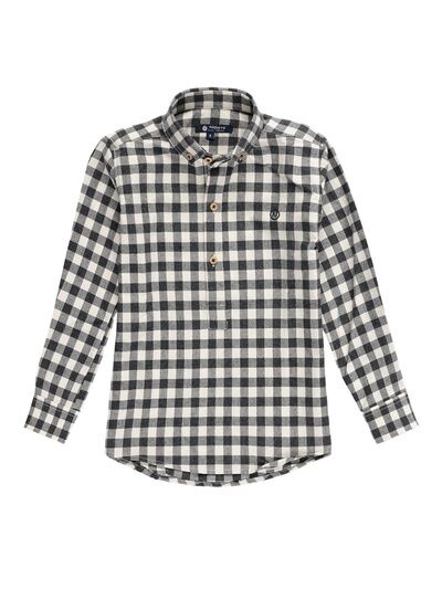 BOY'S BLACK VICHY SHIRT