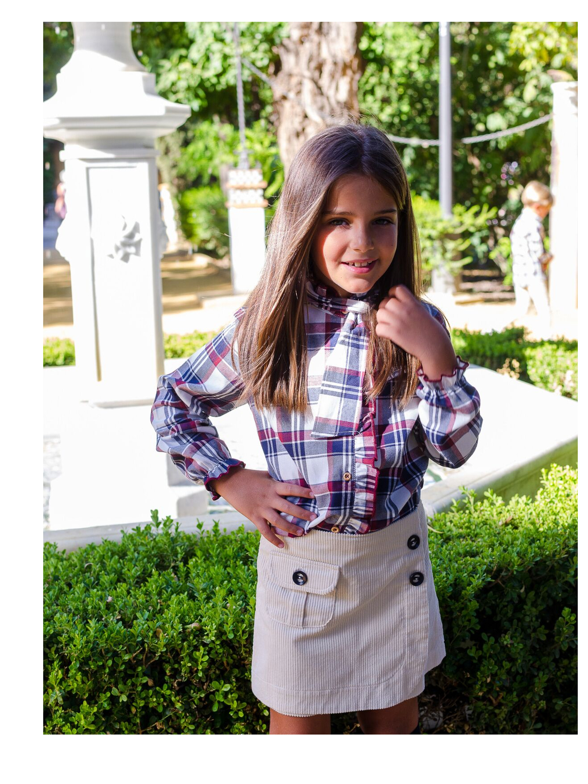 FALDA PANTALÓN PANA BEIGE