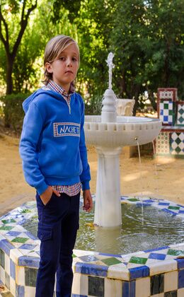 SUDADERA NIÑO AZUL NACHETE