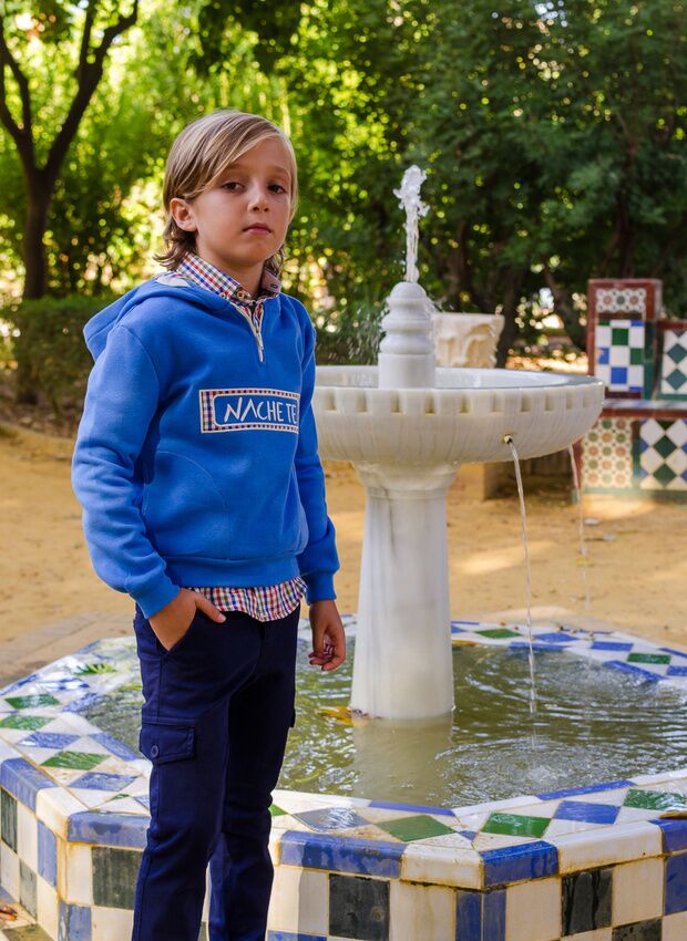 SUDADERA NIÑO AZUL NACHETE