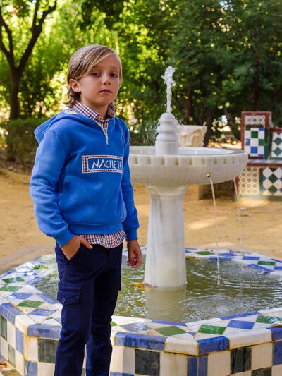 SUDADERA NIÑO AZUL NACHETE