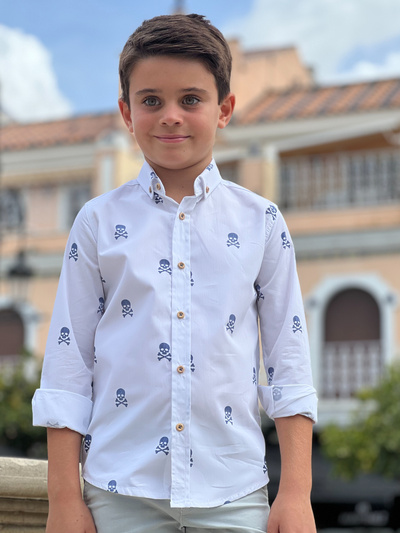 CAMISA NIÑO CALAVERAS