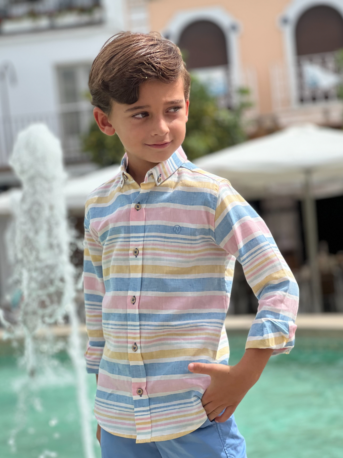 CAMISA NIÑO RAYAS COLORES