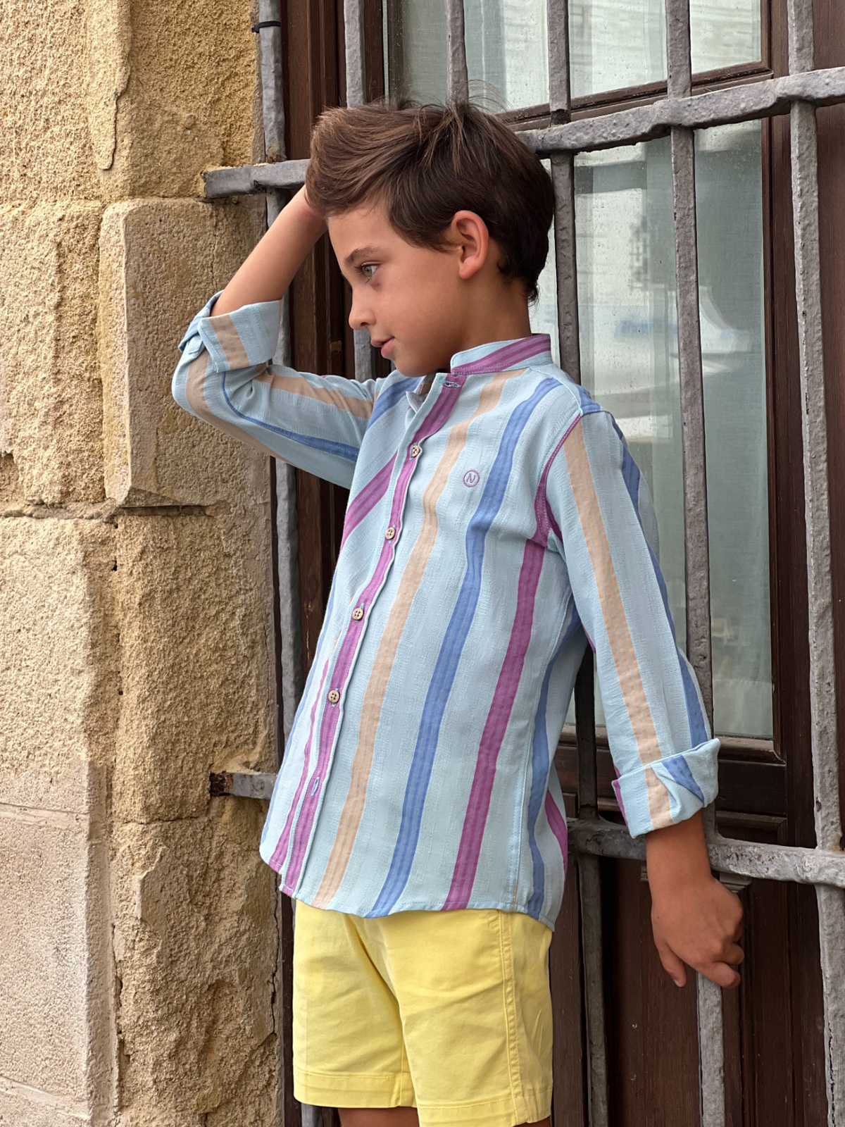 CAMISA NIÑO RAYAS COLORES 