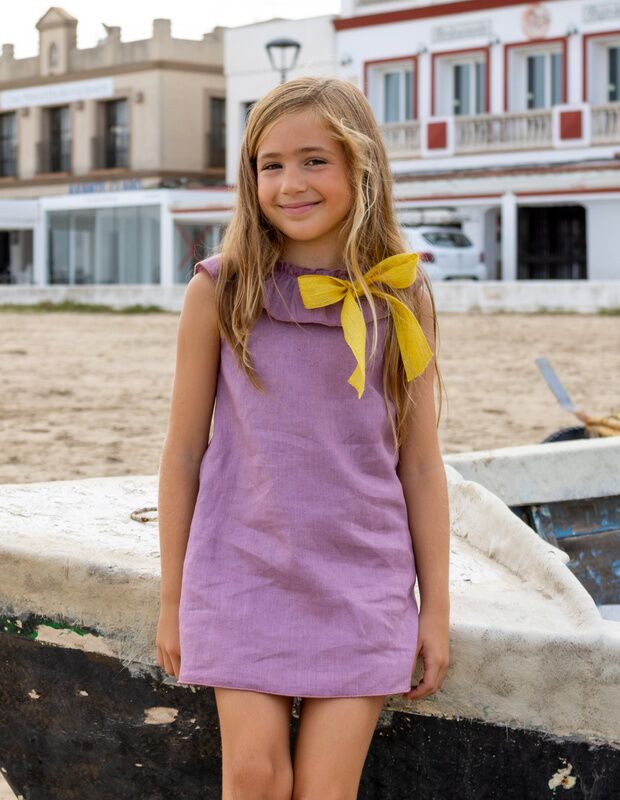 ORCHID LINEN DRESS