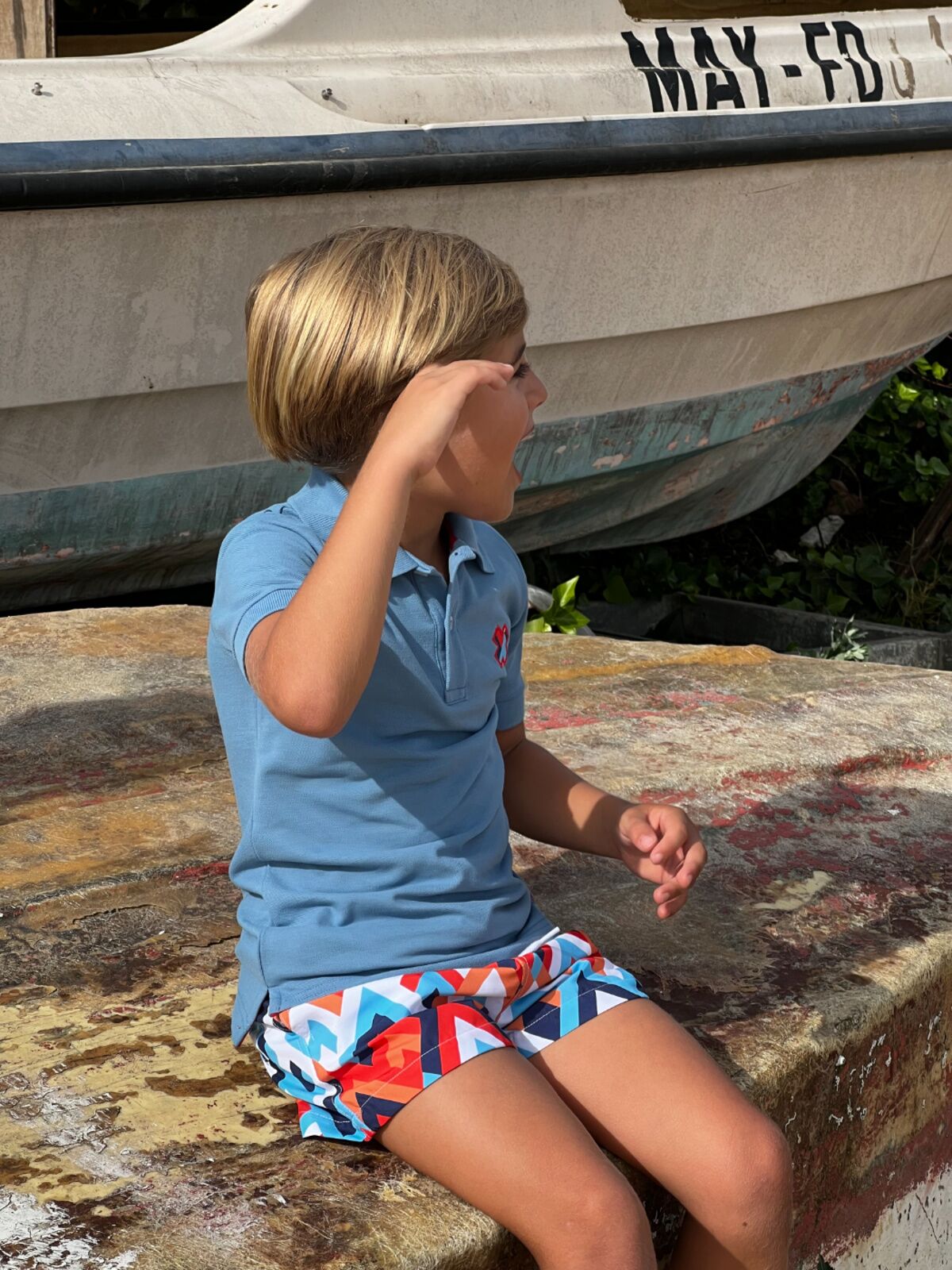 POLO CRUZ ESPALDA BLUE