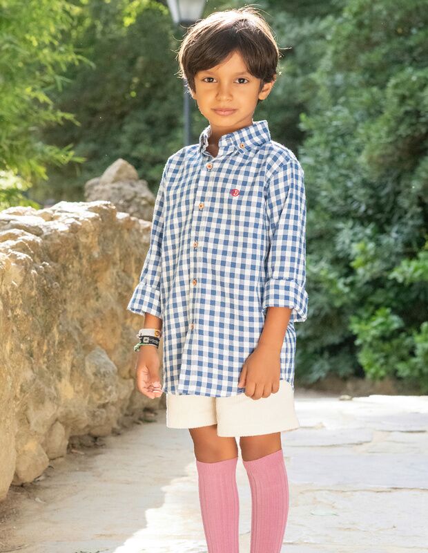 BLUE VICHY CHECK SHIRT 