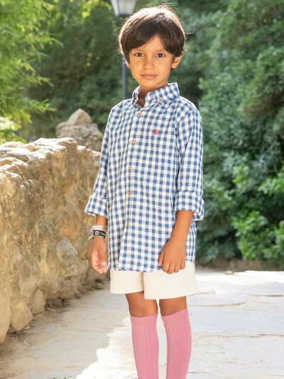 BLUE VICHY CHECK SHIRT 
