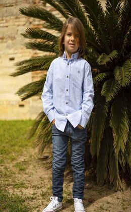 KODAC LIGHT BLUE STRIPED SHIRT