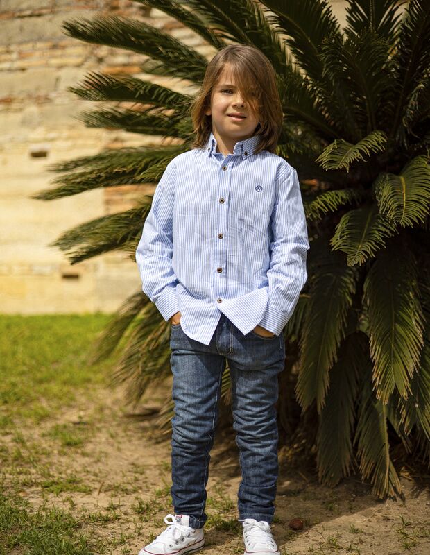 KODAC LIGHT BLUE STRIPED SHIRT