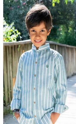 CAMISA NIÑO RAYAS GREEN