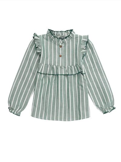CAMISA NIÑA RAYAS GREEN