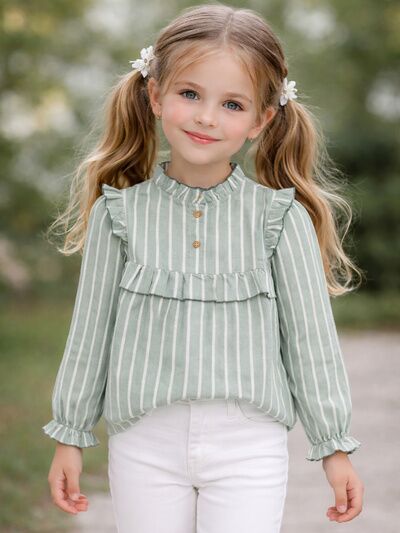 CAMISA NIÑA RAYAS GREEN