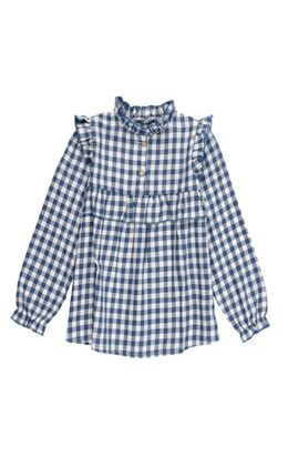 CAMISA NIÑA CUADROS VICHY AZUL