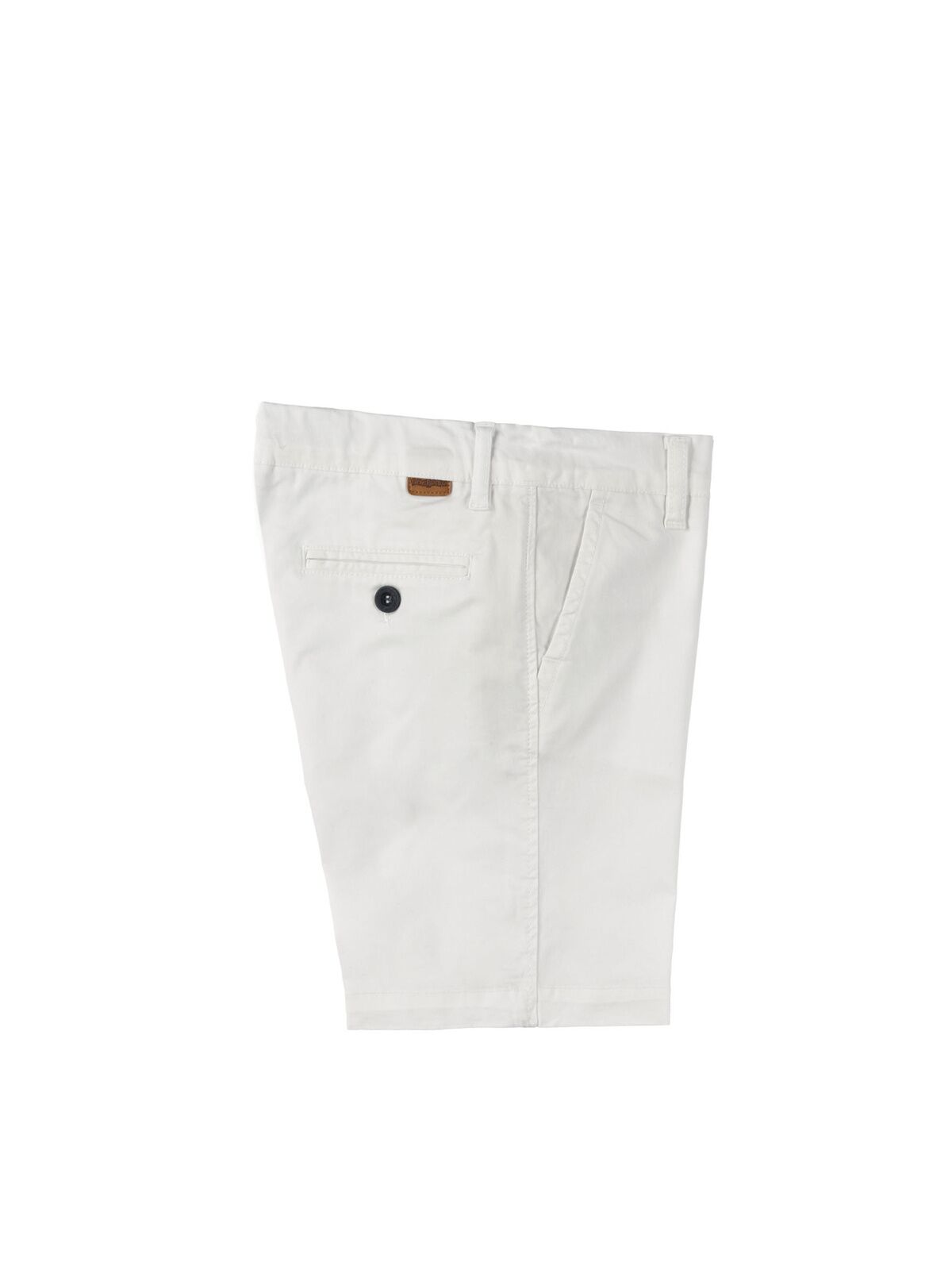 Pantalón Corto Bermuda Niño de Algodón/Lycra Blanco