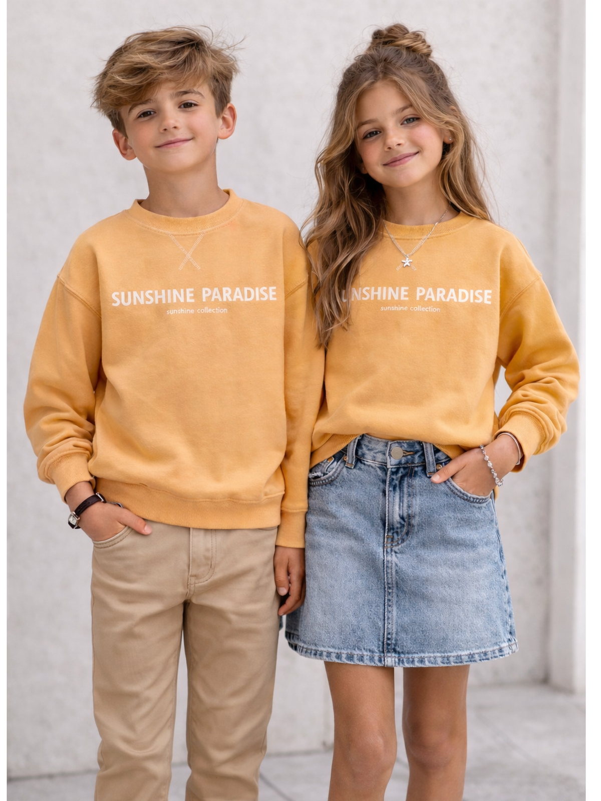 SUDADERA NIÑO COLOR NARANJA SUNSHINE
