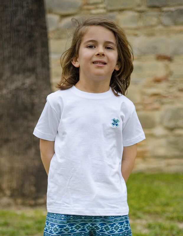 T-SHIRT WITH ETHNIC CROSS
