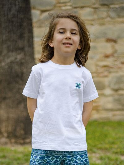 T-SHIRT WITH ETHNIC CROSS