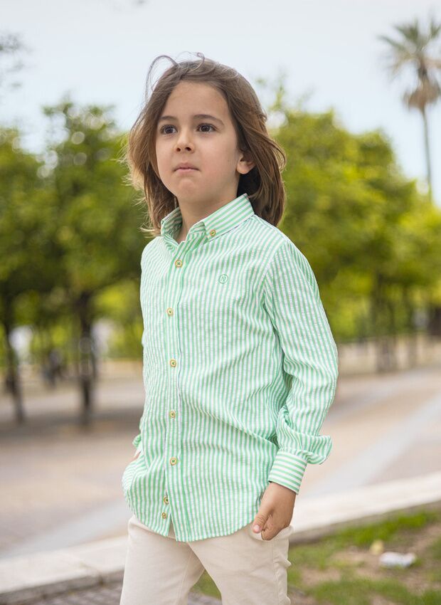 KODAC GREEN STRIPED SHIRT