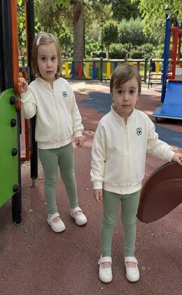 SUDADERA UNIXES MARFIL VICHY VERDE