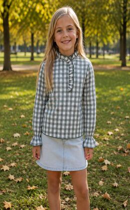 CAMISA NIÑA VICHY VERDE