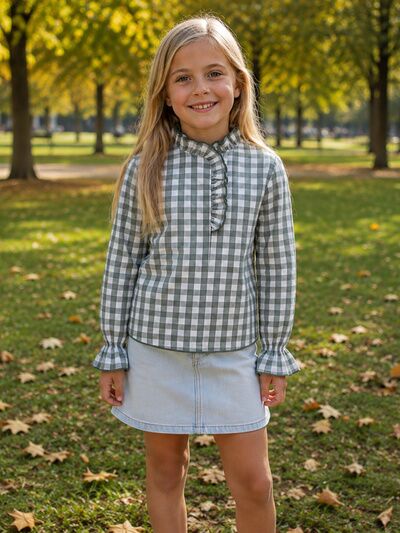 CAMISA NIÑA VICHY VERDE