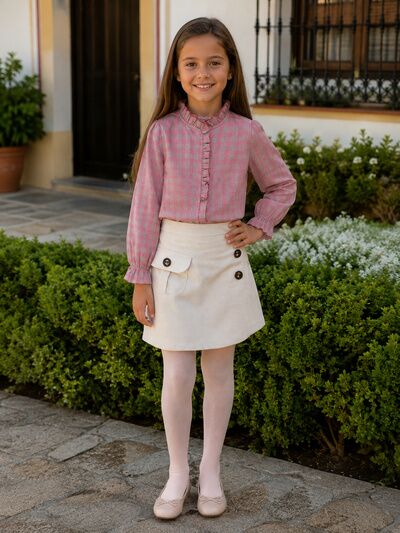 CAMISA NIÑA VICHY BUGANVILLA