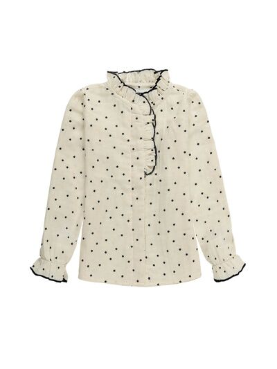 CAMISA NIÑA BEIGE CON ESTRELLITAS