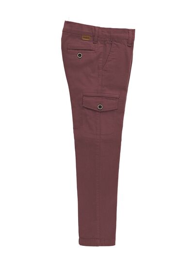 PANTALON CHINO CARGO BURDEOS 240